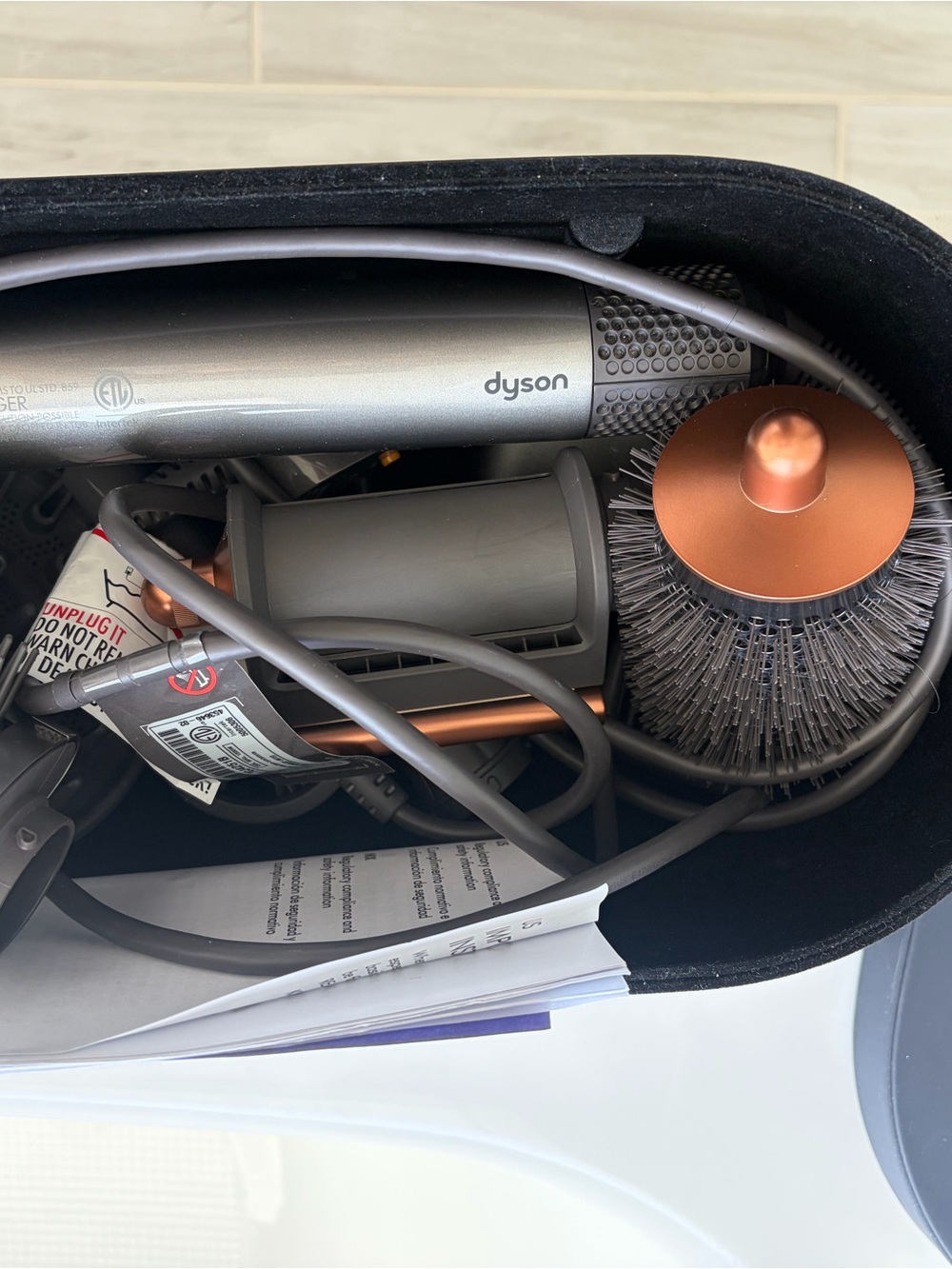 Dyson Styling Tool Set in Black and Copper